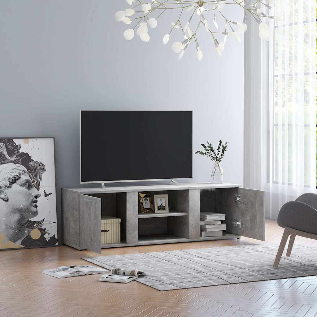 vidaXL Szafka pod telewizor, szarość betonu, 120x34x37 cm