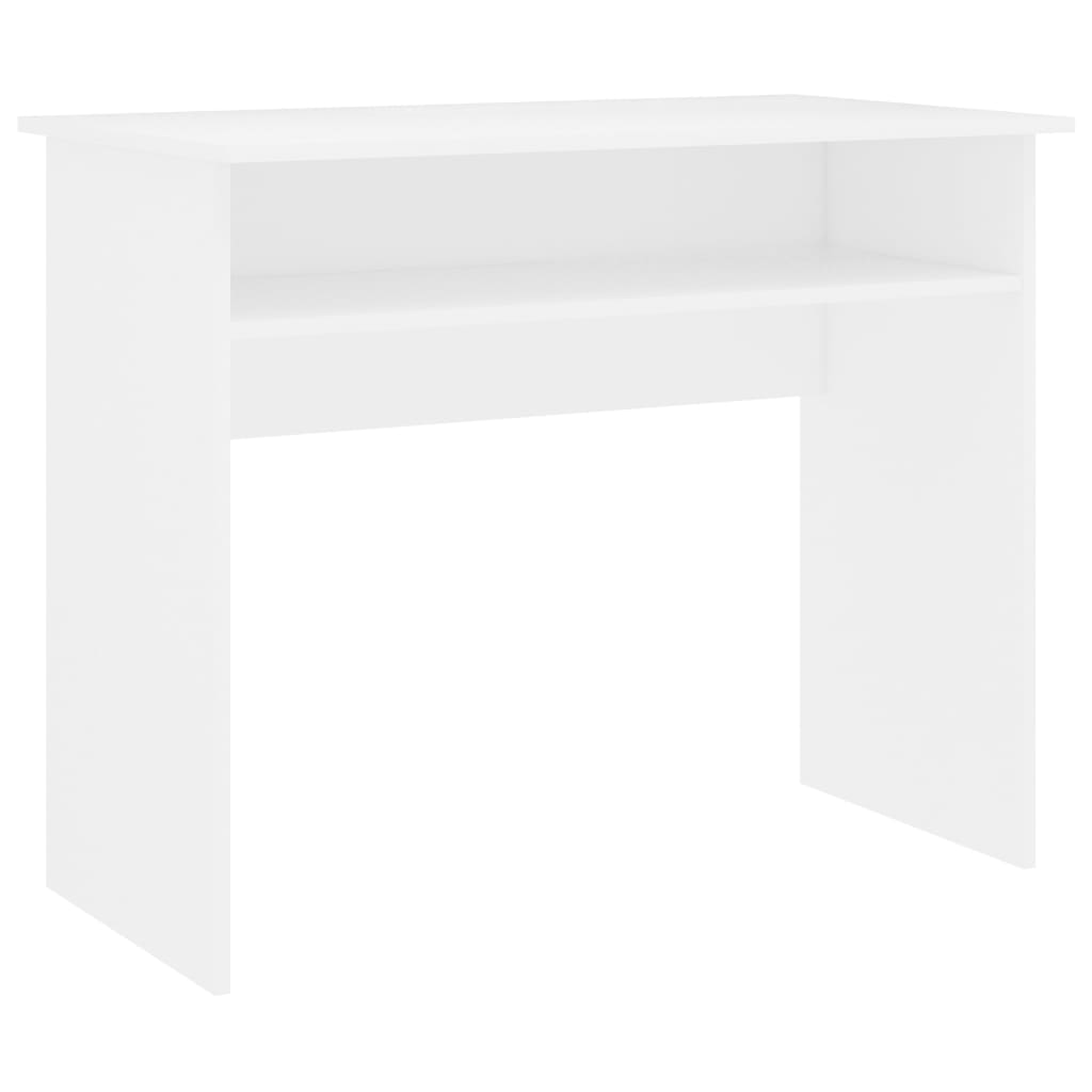 vidaXL Biurko, białe, 90x50x74 cm, materiał drewnopochodny