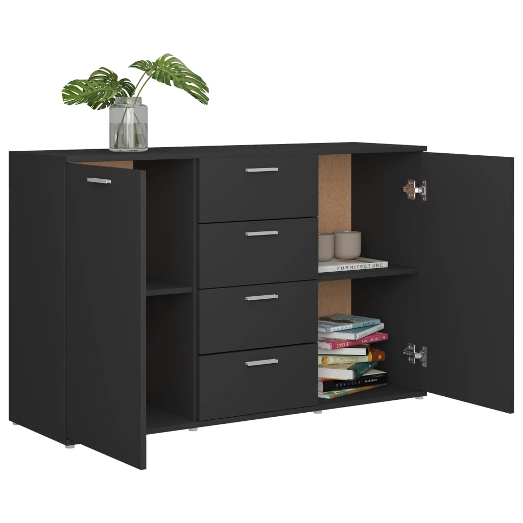 vidaXL Komoda, szara, 120x35,5x75 cm, materiał drewnopochodny