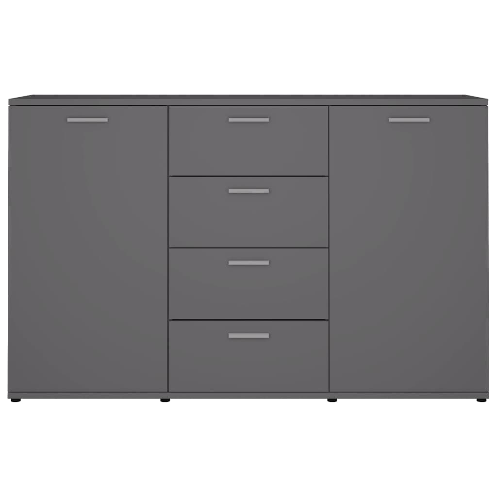 vidaXL Komoda, szara, 120x35,5x75 cm, materiał drewnopochodny