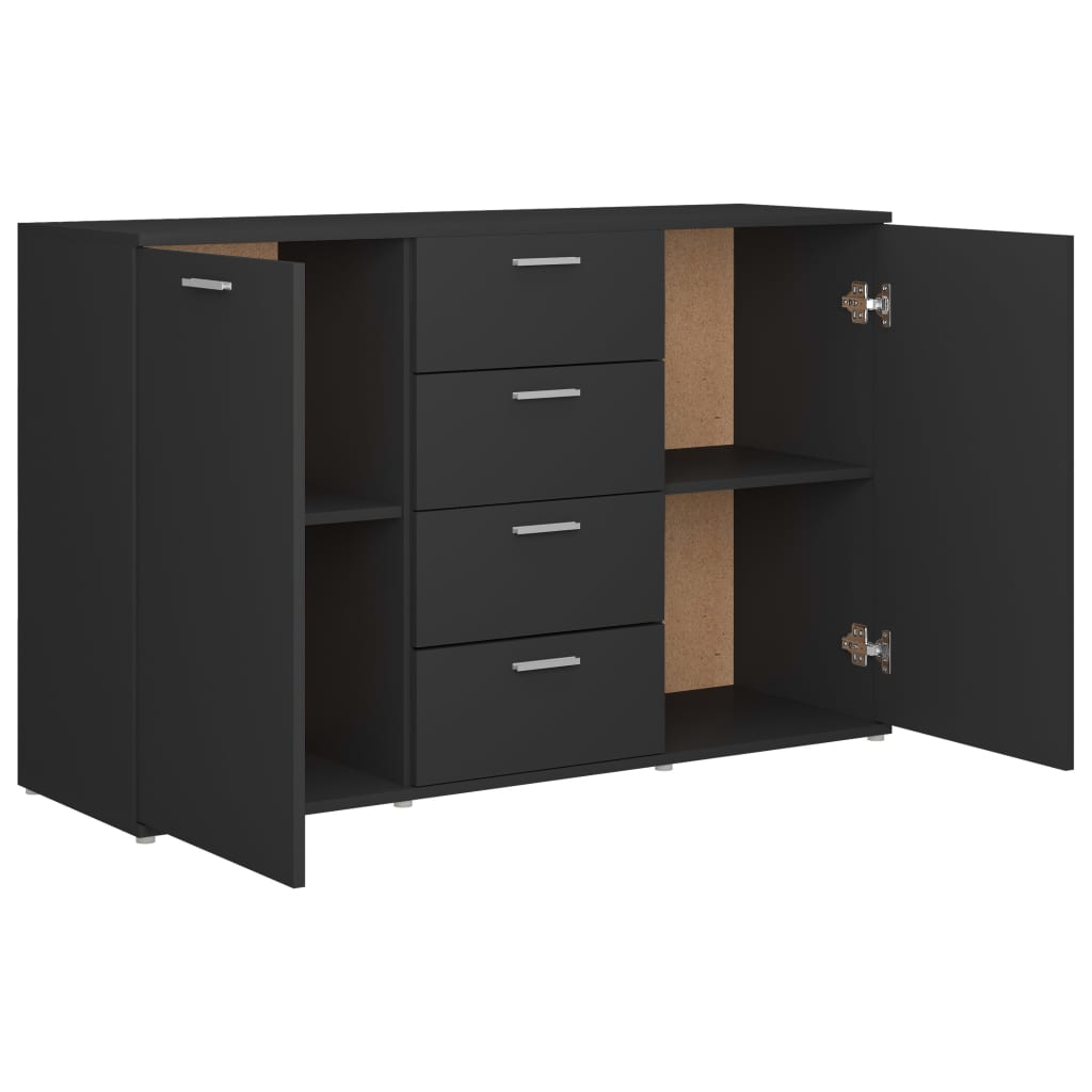 vidaXL Komoda, szara, 120x35,5x75 cm, materiał drewnopochodny
