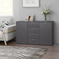 vidaXL Komoda, szara, 120x35,5x75 cm, materiał drewnopochodny
