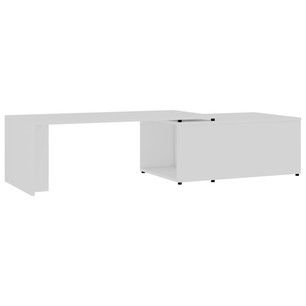 vidaXL Stolik kawowy, biały, 150x50x35 cm, materiał drewnopochodny