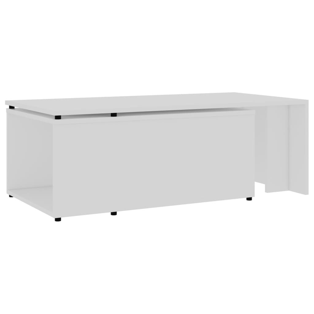 vidaXL Stolik kawowy, biały, 150x50x35 cm, materiał drewnopochodny