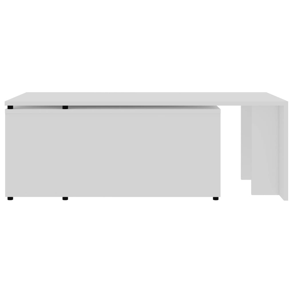 vidaXL Stolik kawowy, biały, 150x50x35 cm, materiał drewnopochodny