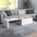 vidaXL Stolik kawowy, biały, 150x50x35 cm, materiał drewnopochodny