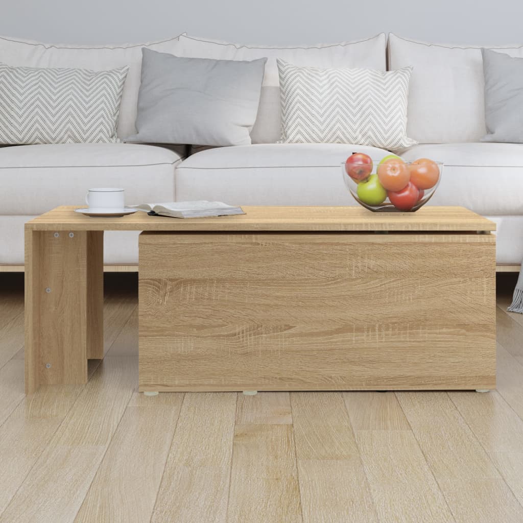 vidaXL Stolik kawowy, dąb sonoma 150x50x35 cm, materiał drewnopochodny