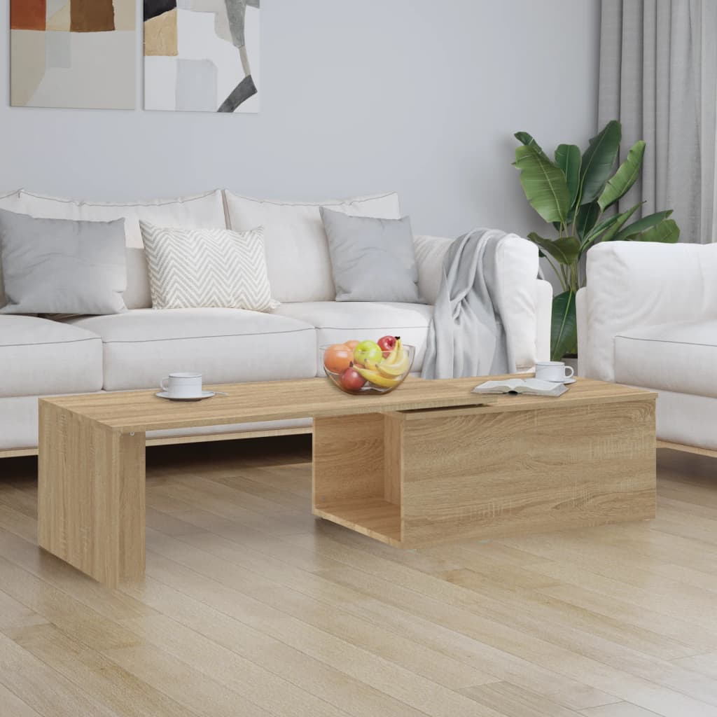 vidaXL Stolik kawowy, dąb sonoma 150x50x35 cm, materiał drewnopochodny