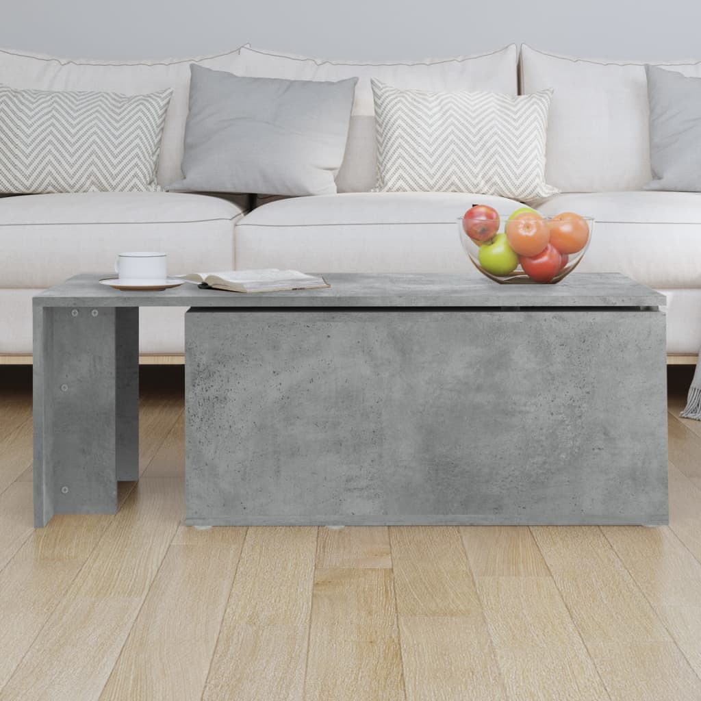 vidaXL Stolik kawowy, szarość betonu, 150x50x35 cm