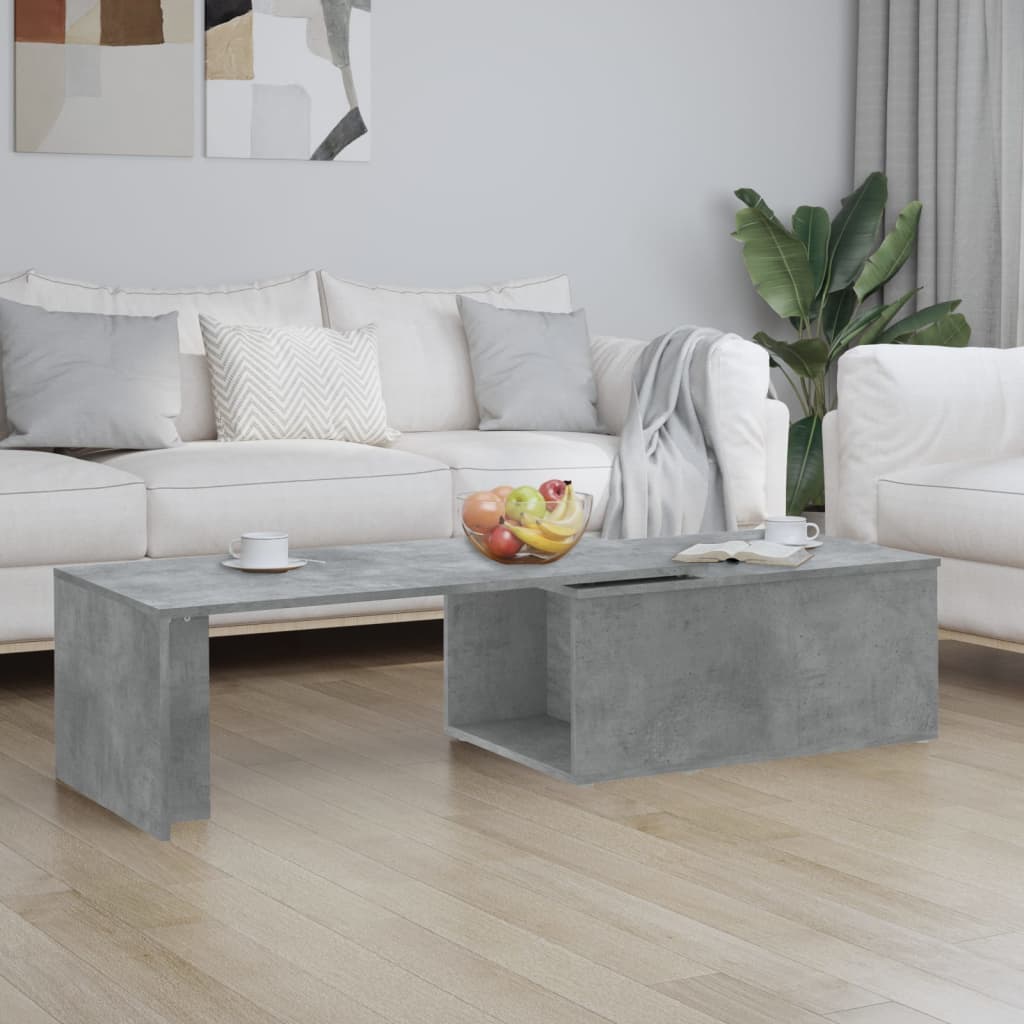 vidaXL Stolik kawowy, szarość betonu, 150x50x35 cm