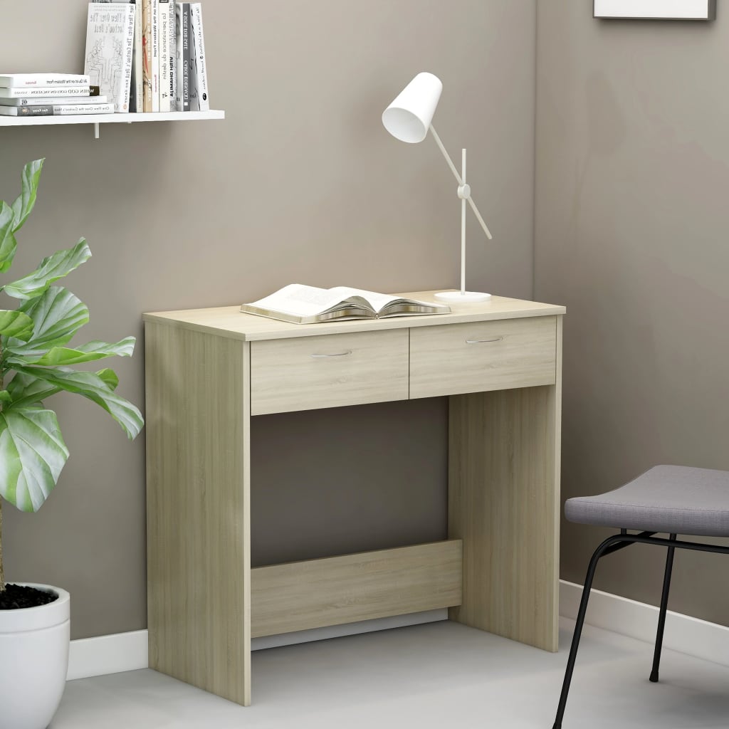 vidaXL Biurko, kolor dąb sonoma, 80x40x75 cm, materiał drewnopochodny