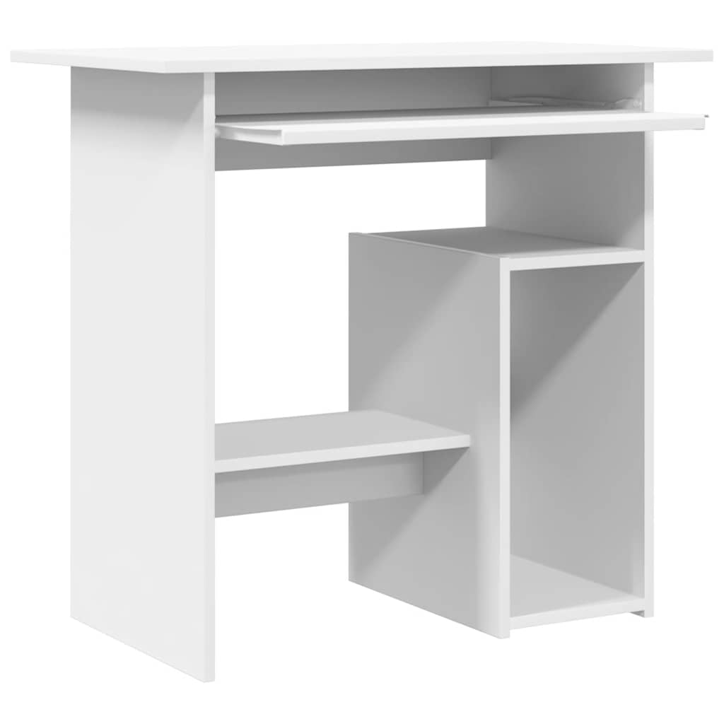 vidaXL Biurko, białe, 80x45x74 cm, materiał drewnopochodny