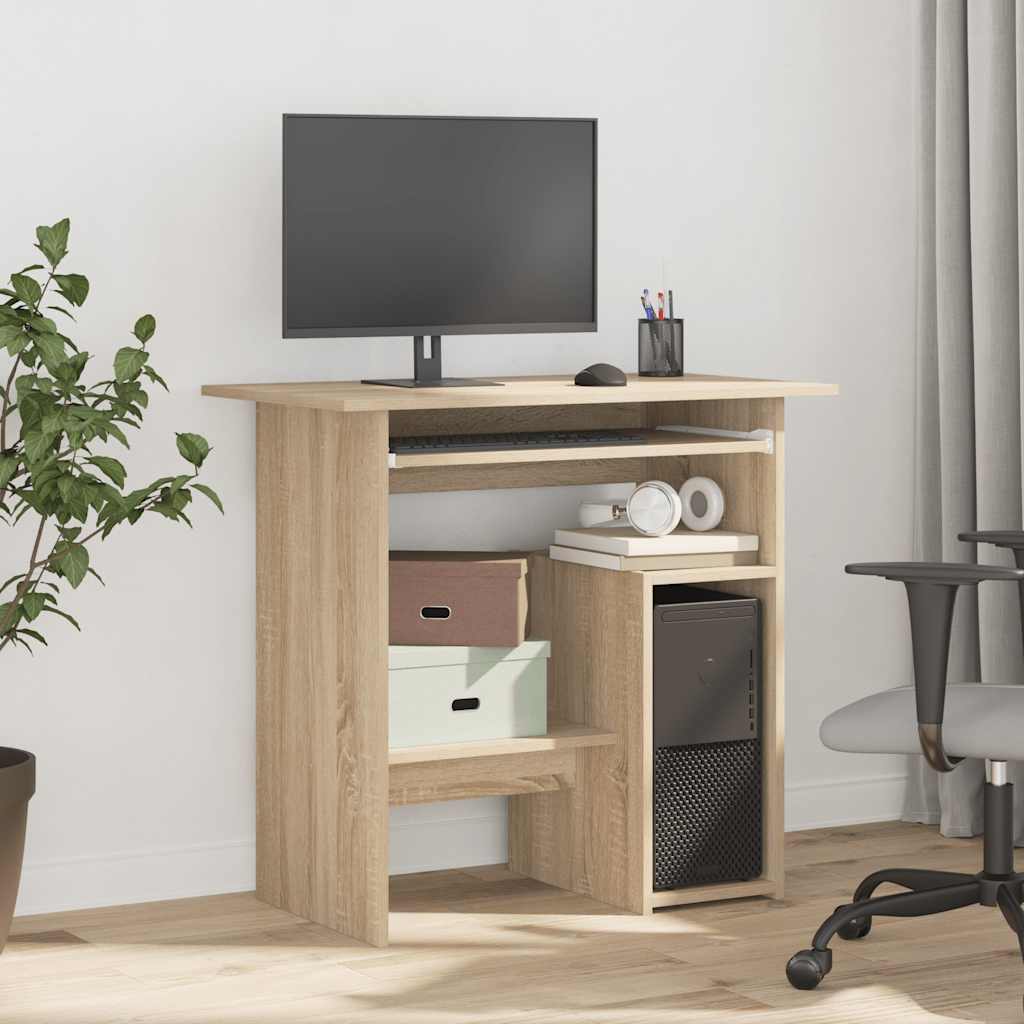 vidaXL Biurko, dąb sonoma, 80x45x74 cm, materiał drewnopochodny