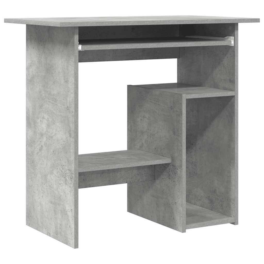 vidaXL Biurko, betonowa szarość, 80x45x74 cm, materiał drewnopochodny