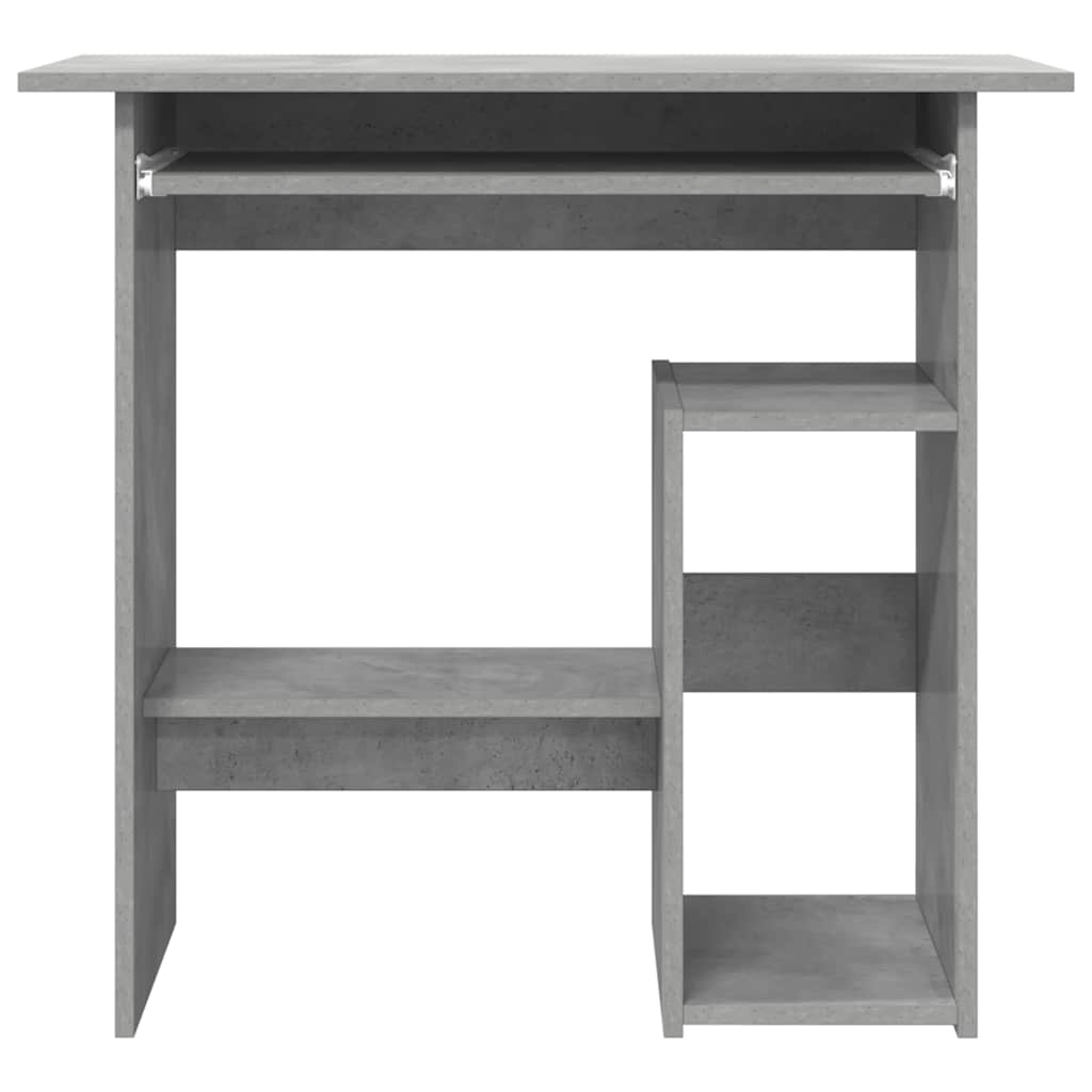 vidaXL Biurko, betonowa szarość, 80x45x74 cm, materiał drewnopochodny