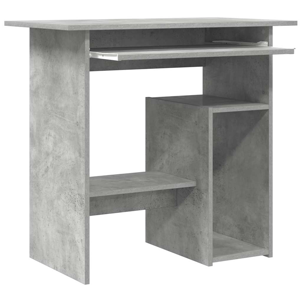 vidaXL Biurko, betonowa szarość, 80x45x74 cm, materiał drewnopochodny