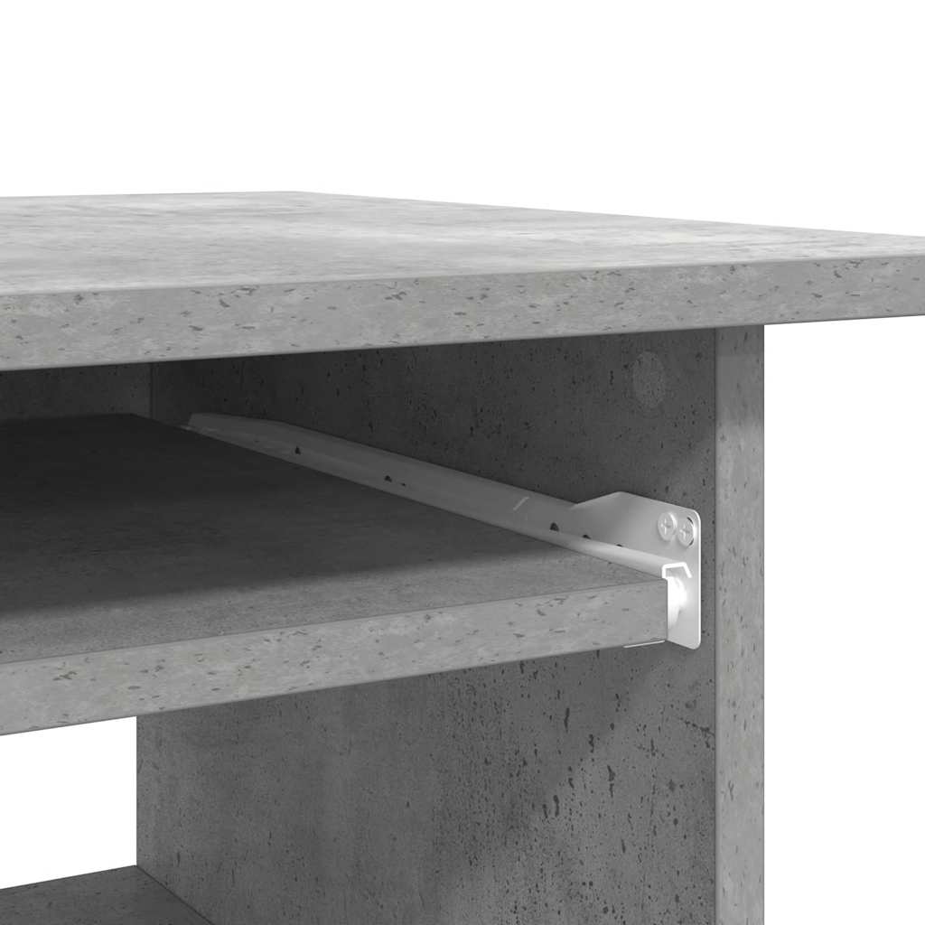 vidaXL Biurko, betonowa szarość, 80x45x74 cm, materiał drewnopochodny