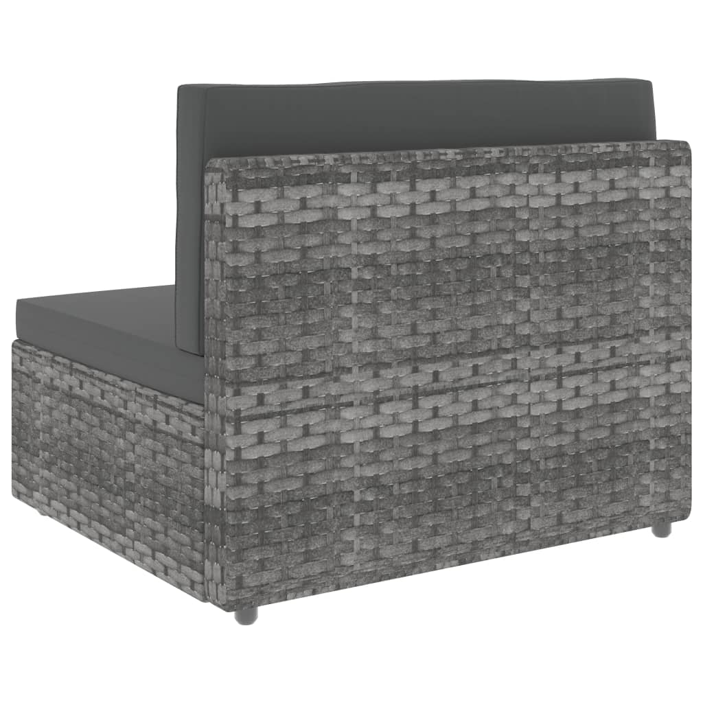 vidaXL 2-cz. zestaw wypoczynkowy do ogrodu, rattan PE, szary