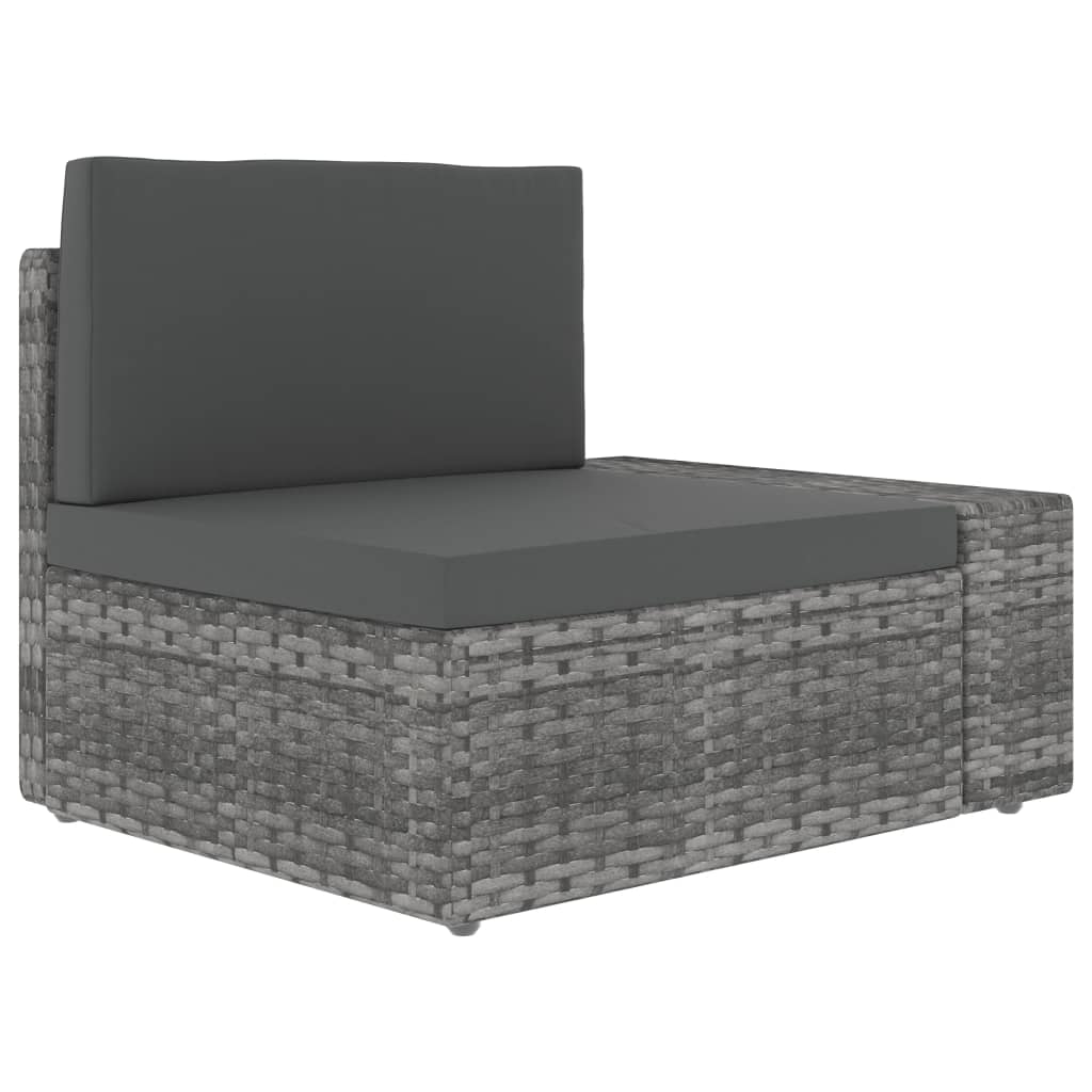 vidaXL 3-cz. zestaw wypoczynkowy do ogrodu, rattan PE, szary