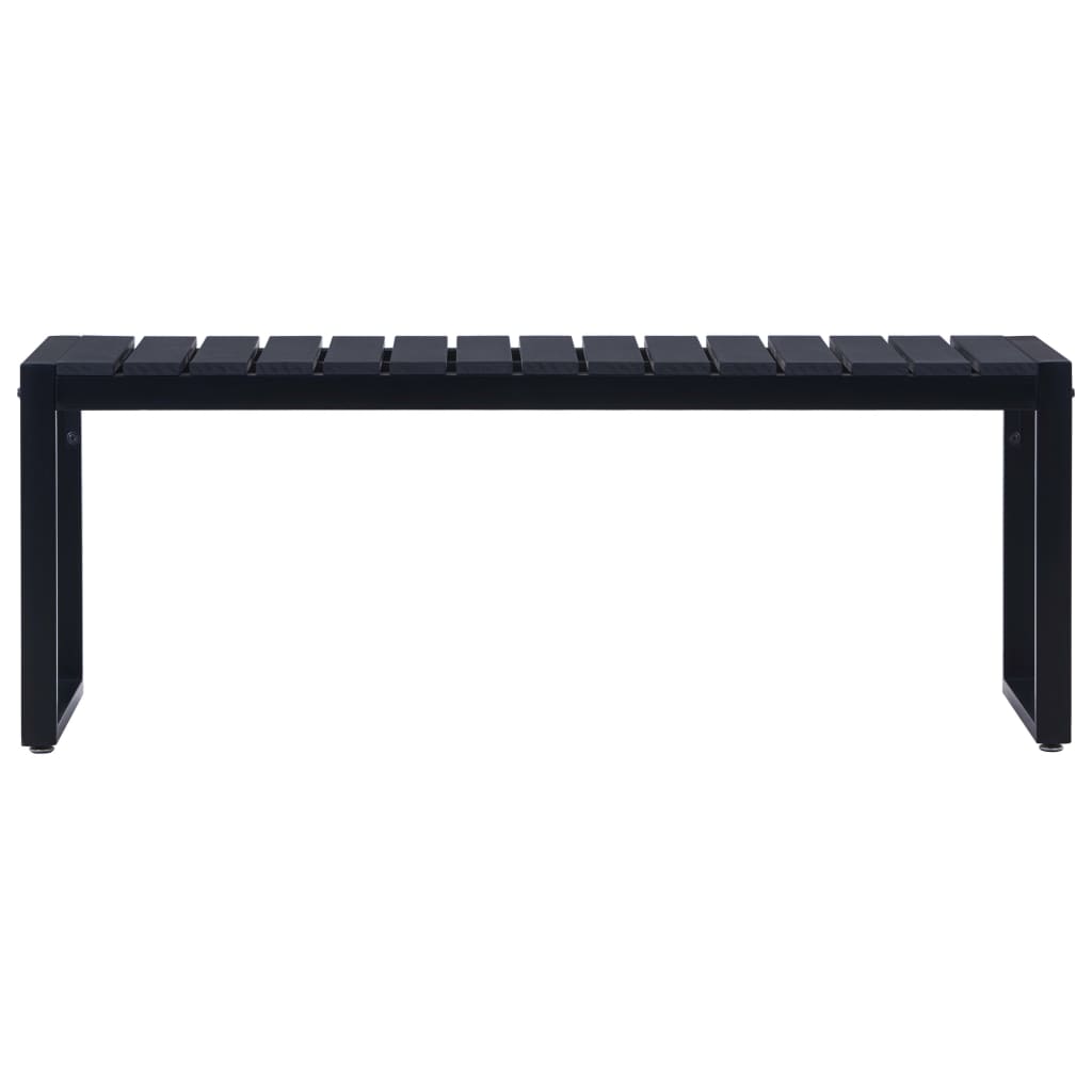 vidaXL Ławka ogrodowa, 120,5 cm, płyta PS, czarna