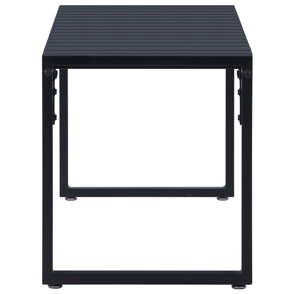 vidaXL Ławka ogrodowa, 120,5 cm, płyta PS, czarna