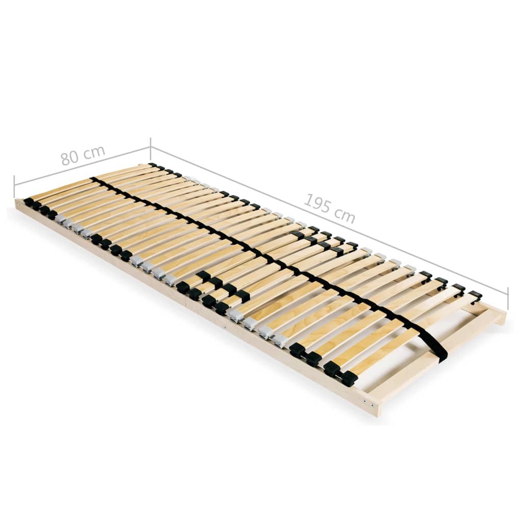 vidaXL Stelaże do łóżek, 2 szt., 28 listew, 7 stref, 80 x 200 cm