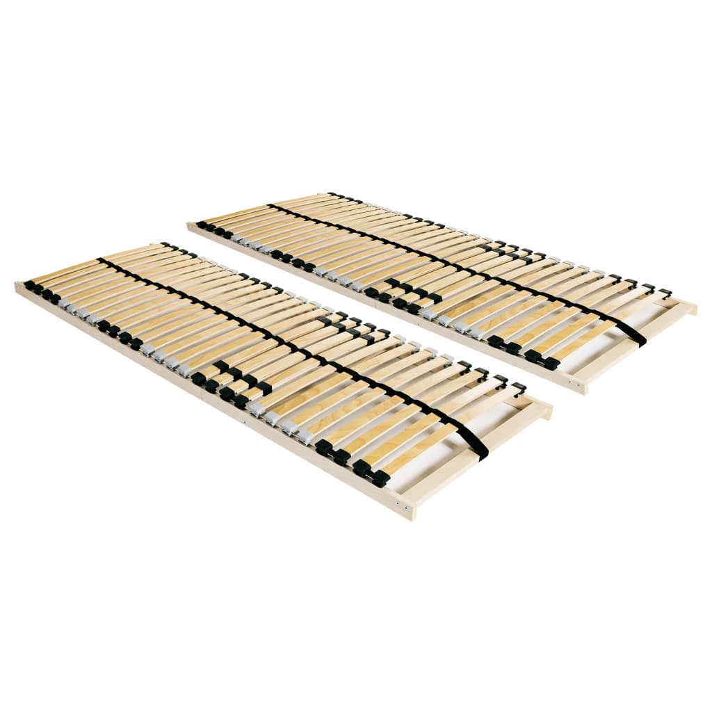 vidaXL Stelaże do łóżek, 2 szt., 28 listew, 7 stref, 90 x 200 cm