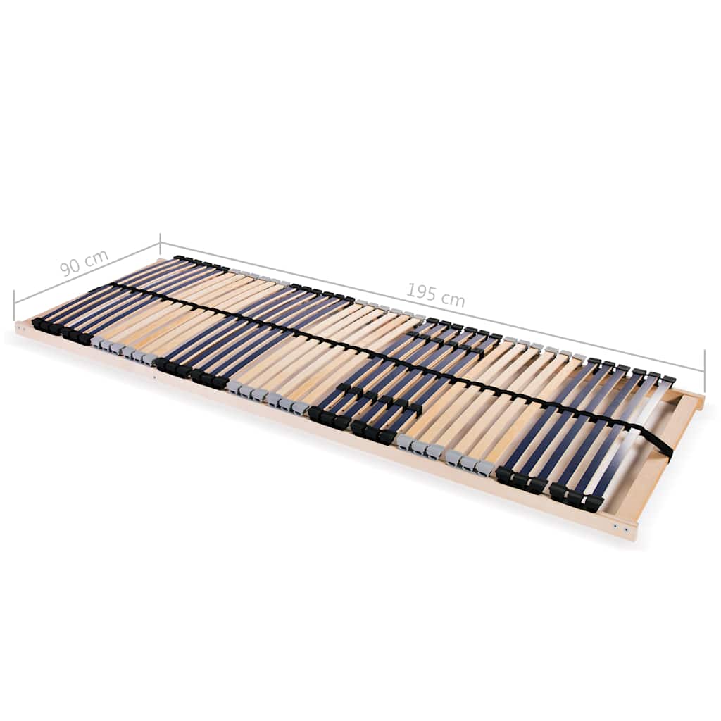 vidaXL Stelaże do łóżek, 2 szt., 42 listwy, 7 stref, 90 x 200 cm