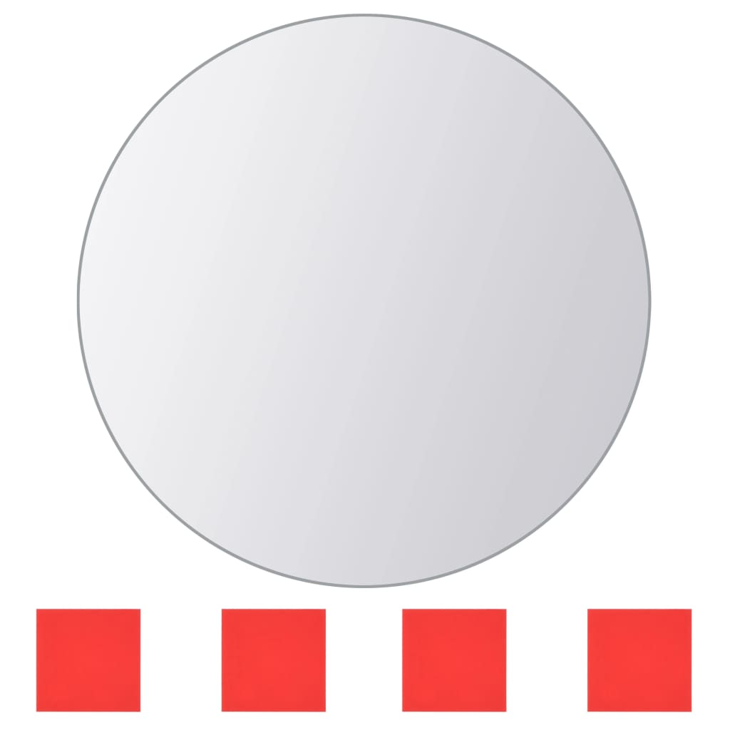 vidaXL Płytki lustrzane, 16 szt., okrągłe, szkło