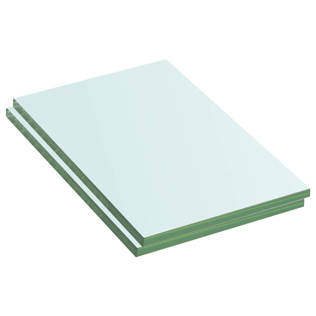 vidaXL Półki, 2 szt., panel bezbarwnego szkła, 20 x 12 cm