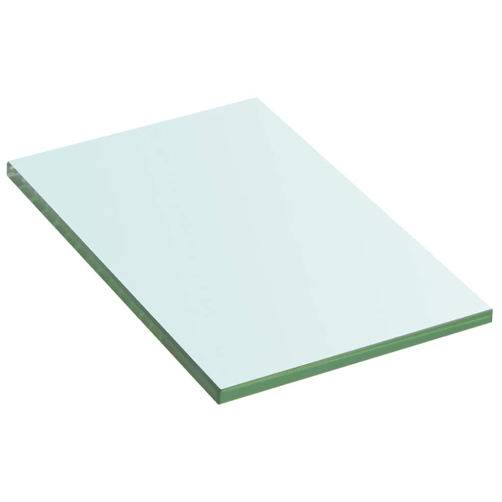 vidaXL Półki, 2 szt., panel bezbarwnego szkła, 20 x 12 cm