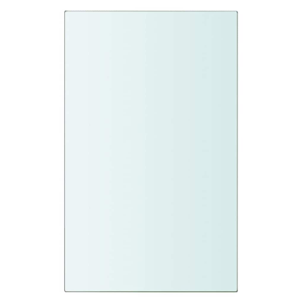 vidaXL Półki, 2 szt., panel bezbarwnego szkła, 20 x 12 cm