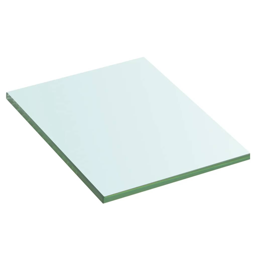 vidaXL Półki, 2 szt., szklany, przezroczysty panel, 20 x 15 cm