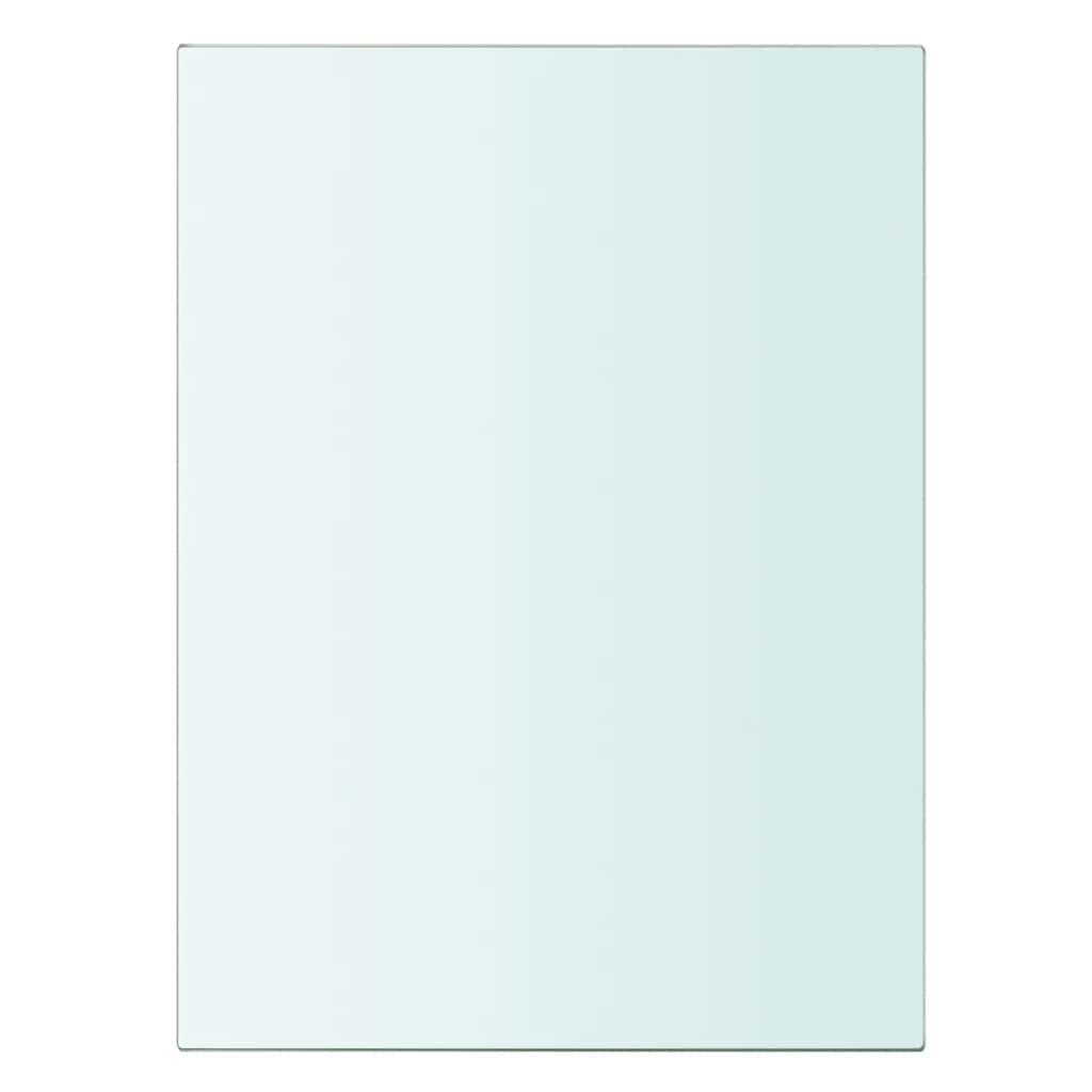 vidaXL Półki, 2 szt., szklany, przezroczysty panel, 20 x 15 cm
