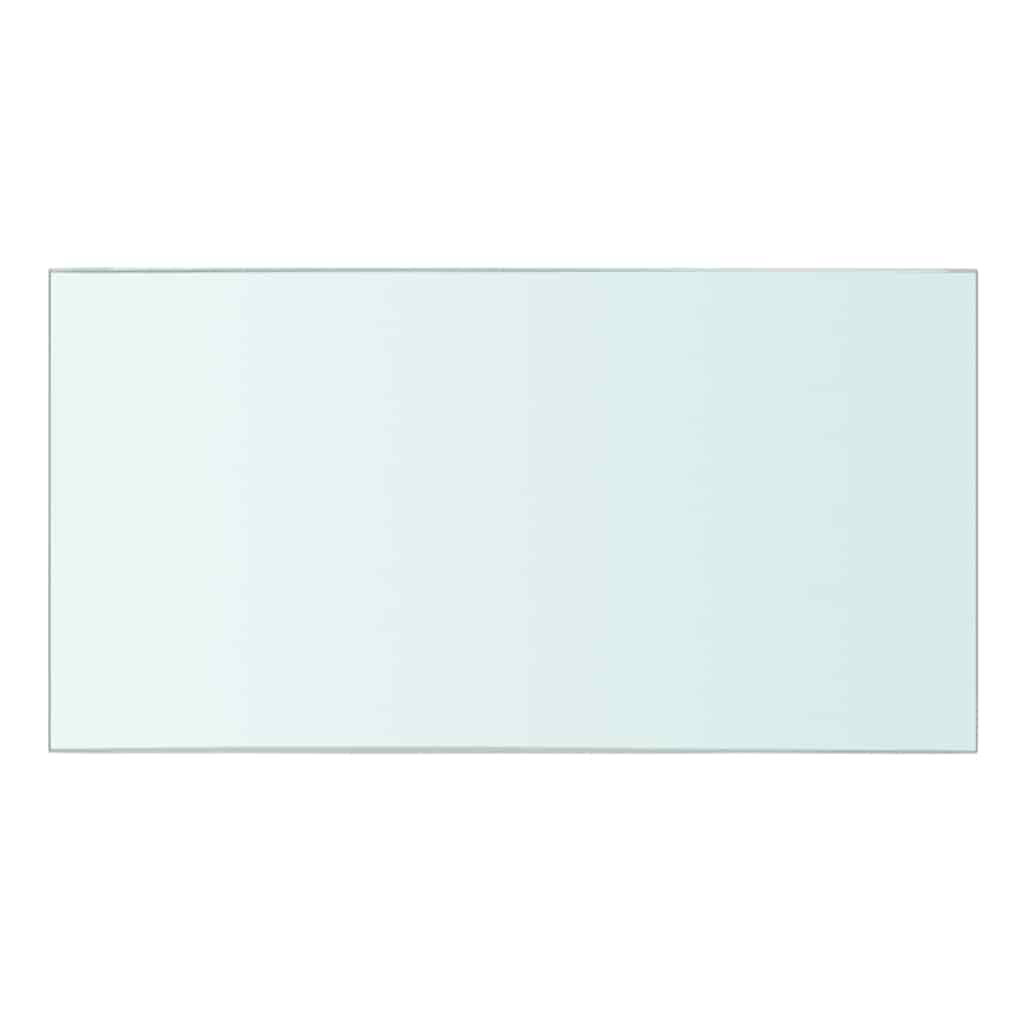 vidaXL Półki, 2 szt., szklany, przezroczysty panel, 30 x 12 cm