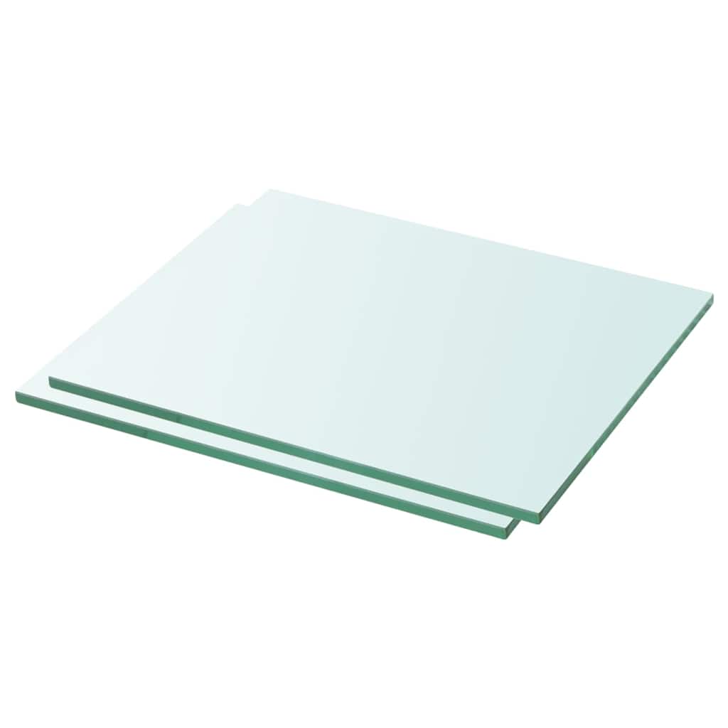 vidaXL Półki, 2 szt., panel z przezroczystego szkła, 30 x 20 cm