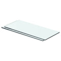 vidaXL Półki, 2 szt., panel z przezroczystego szkła, 40 x 12 cm