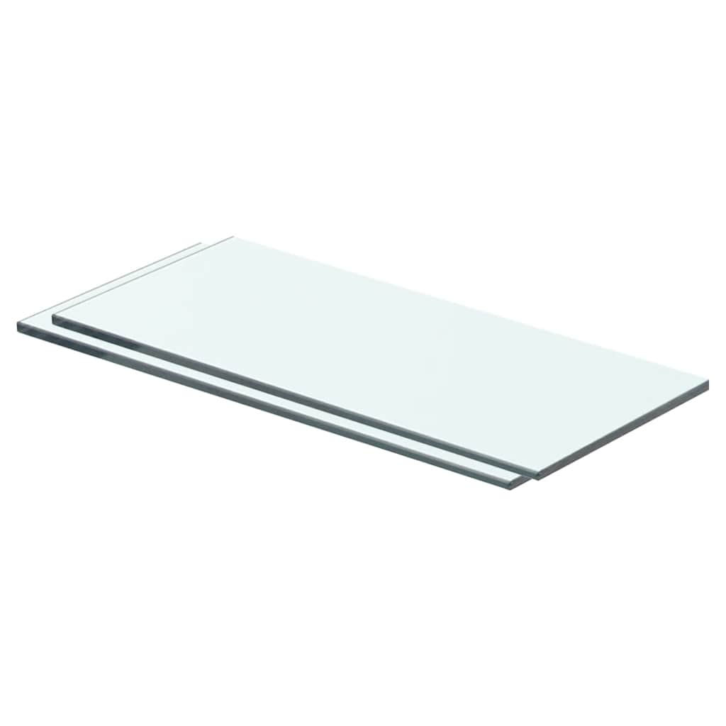 vidaXL Półki, 2 szt., panel z przezroczystego szkła, 40 x 12 cm