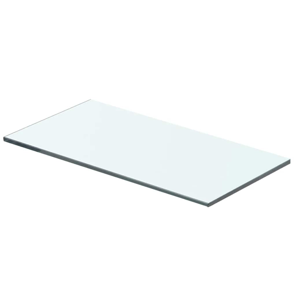 vidaXL Półki, 2 szt., szklany, przezroczysty panel, 40 x 15 cm