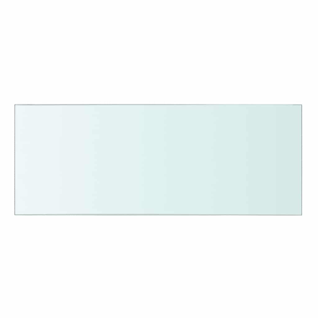 vidaXL Półki, 2 szt., szklany, przezroczysty panel, 40 x 15 cm