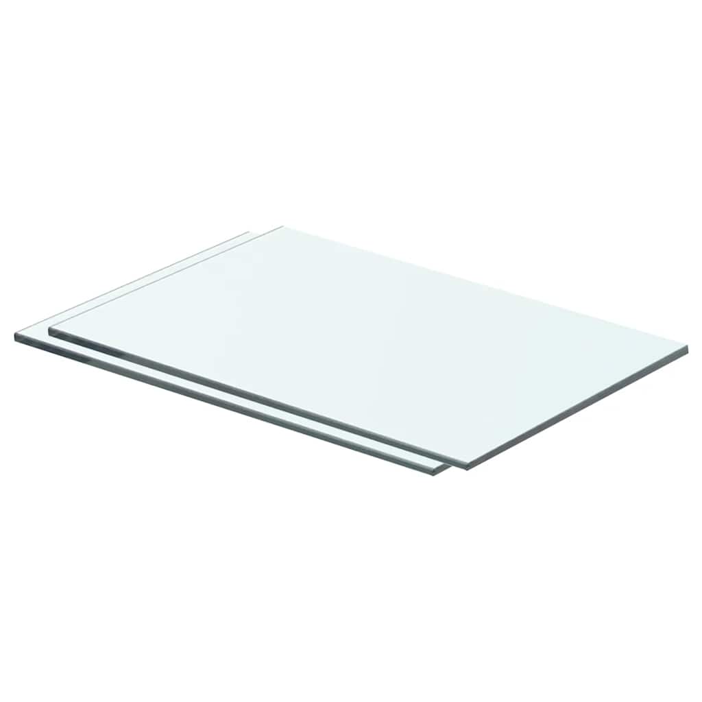 vidaXL Półki, 2 szt., panel z przezroczystego szkła, 40 x 20 cm