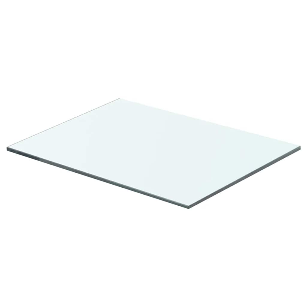 vidaXL Półki, 2 szt., panel z przezroczystego szkła, 40 x 25 cm