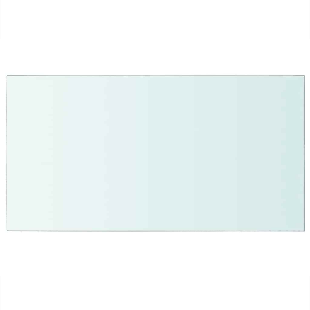 vidaXL Półki, 2 szt., panel z przezroczystego szkła, 40 x 25 cm