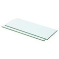 vidaXL Półki, 2 szt., panel z bezbarwnego szkła, 50 x 15 cm
