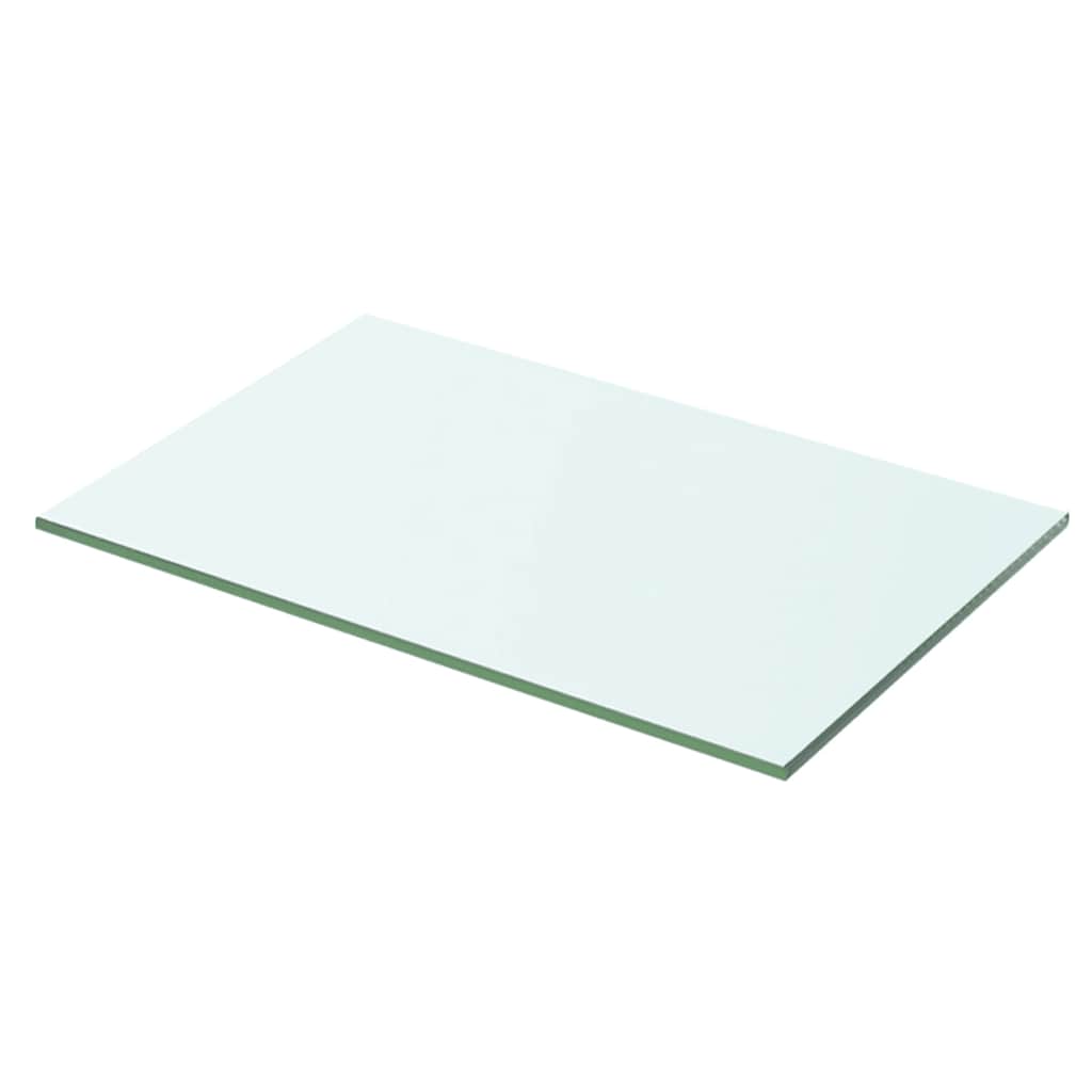 vidaXL Półki, 2 szt., panel z przezroczystego szkła, 50 x 25 cm