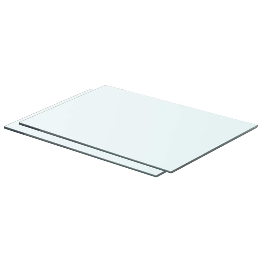 vidaXL Półki, 2 szt., panel z przezroczystego szkła, 50 x 30 cm