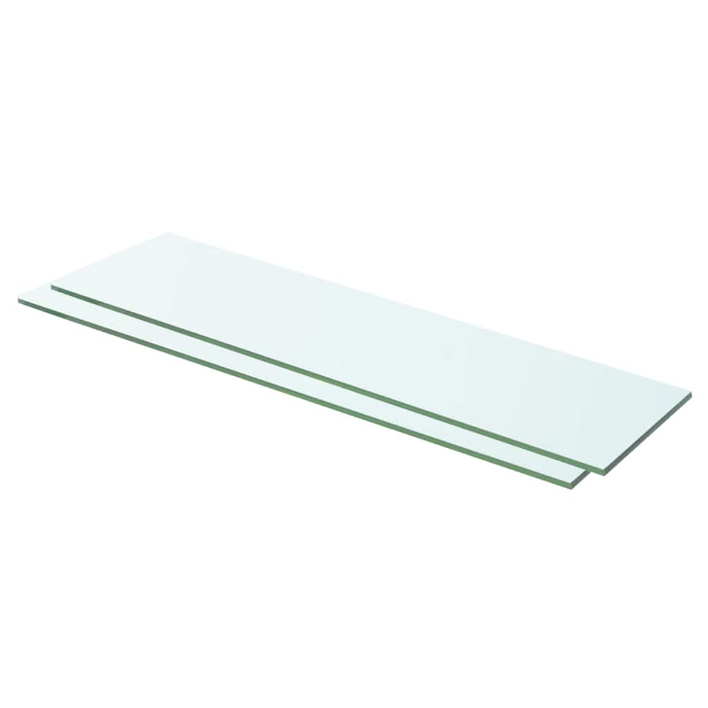 vidaXL Półki, 2 szt., panel z bezbarwnego szkła, 60 x 12 cm