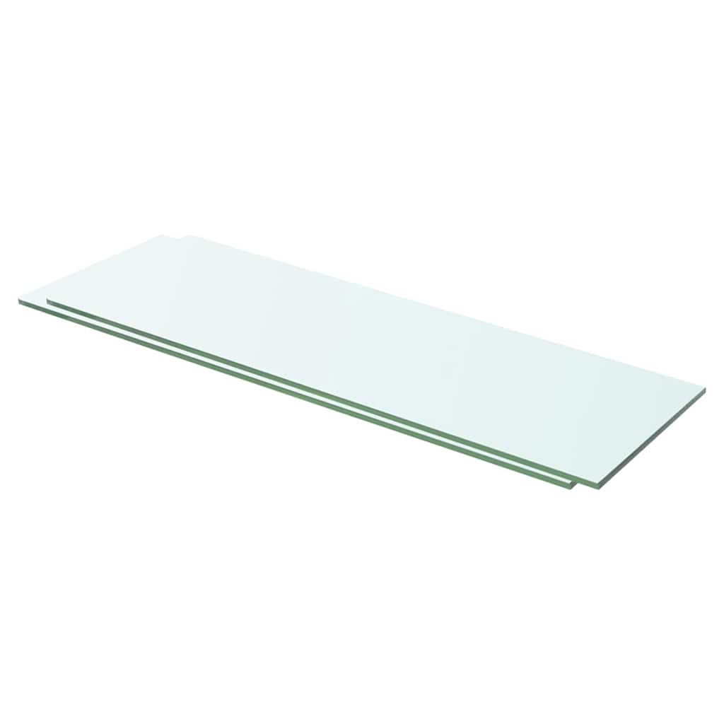 vidaXL Półki, 2 szt., panel z przezroczystego szkła, 60 x 15 cm