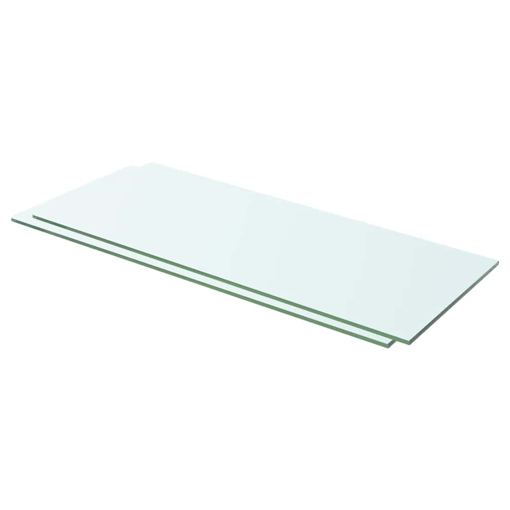 vidaXL Półki, 2 szt., panel z przezroczystego szkła, 60 x 20 cm