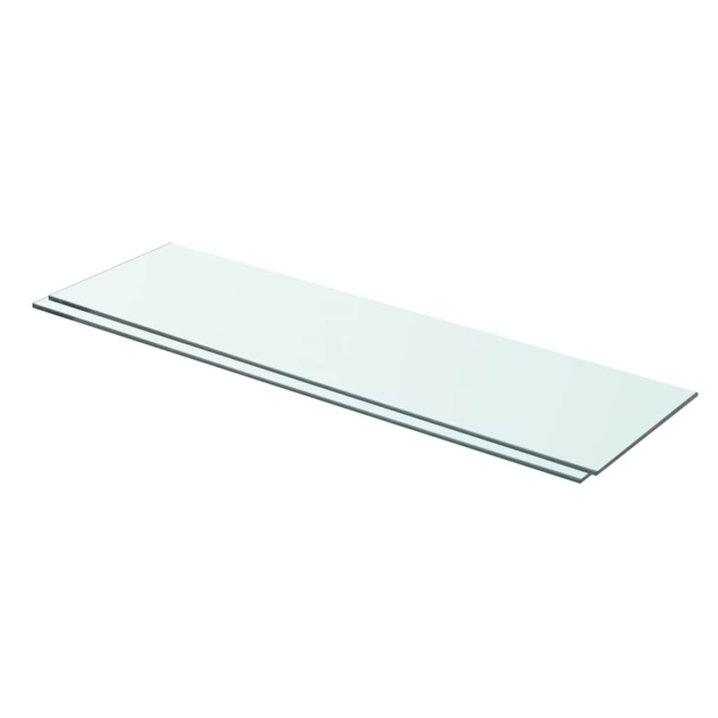 vidaXL Półki, 2 szt., panel z bezbarwnego szkła, 70 x 20 cm